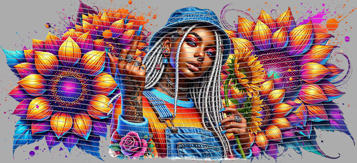 16oz Sunflower Girl-SU-379